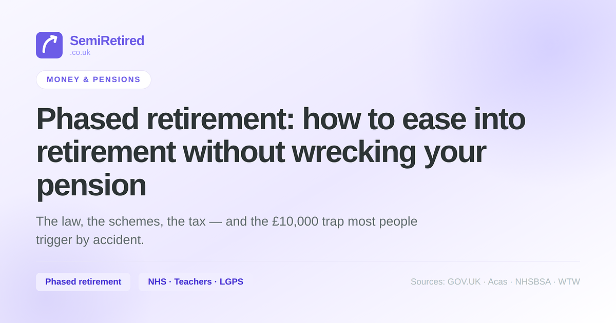 Phased retirement in the UK: how to ease into retirement without wrecking your pension